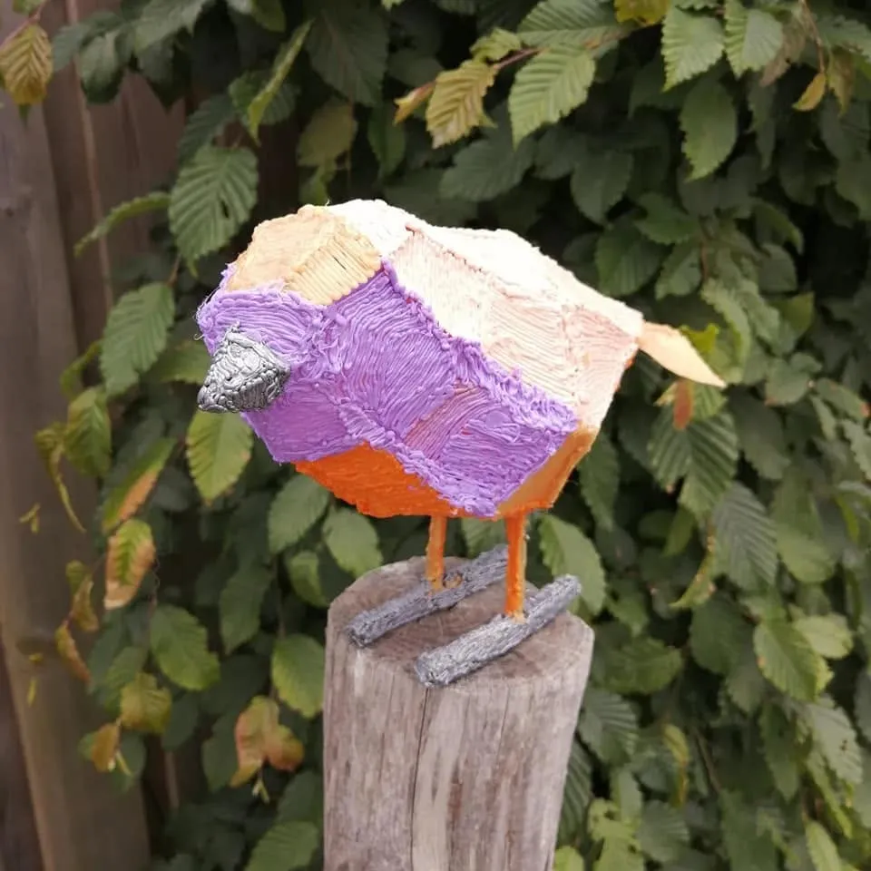 Handgemaakte 3D-decoratie met vogel- en vlindervormen, eerste beeld