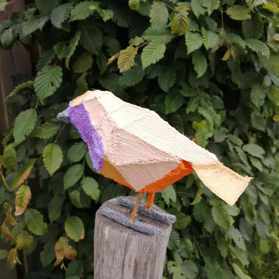 Handgemaakte 3D-decoratie met vogel- en vlindervormen, tweede beeld